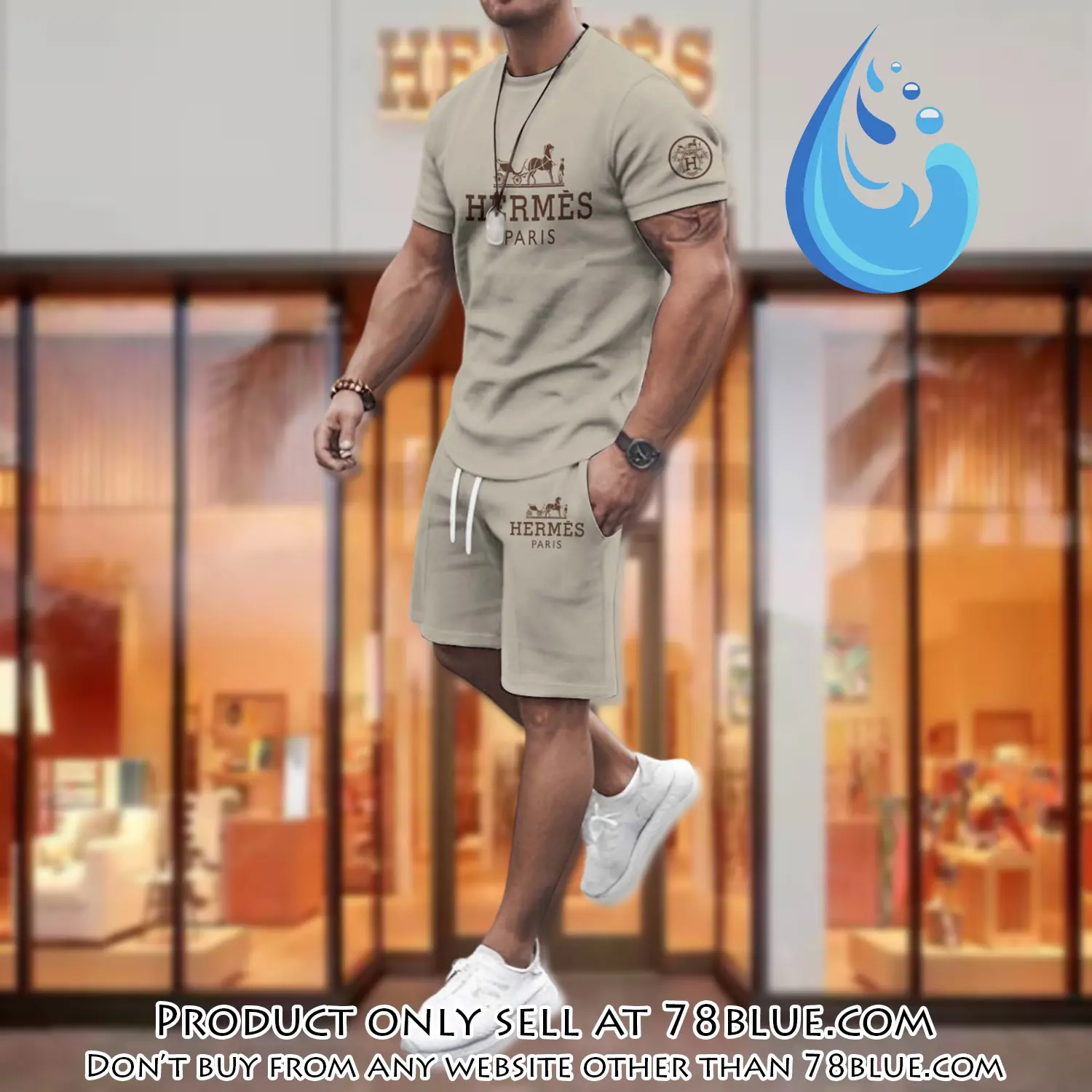 Hermes combo unisex tshirt & short limited luxury outfit cts1108 78b0939712